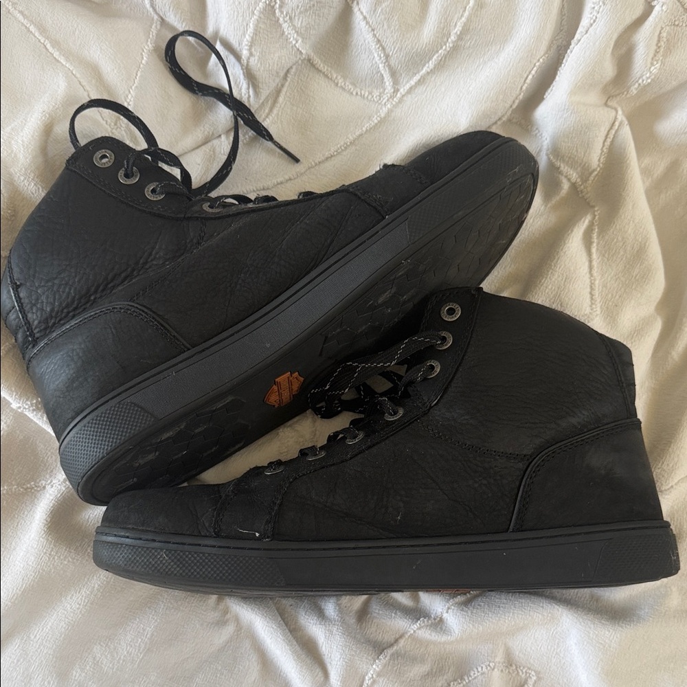 Harley-Davidson Black High-Top Men's Sneakers (11) - Picture 5 of 9